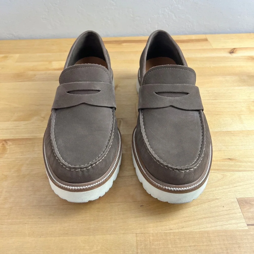 Cole Haan Loafers American Classics Penny Mens Size 10 Brown Leather Lug Sole